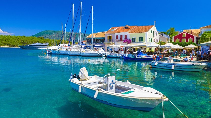 Gallery fiskardo village and harbor on kefalonia ionian island, greece.